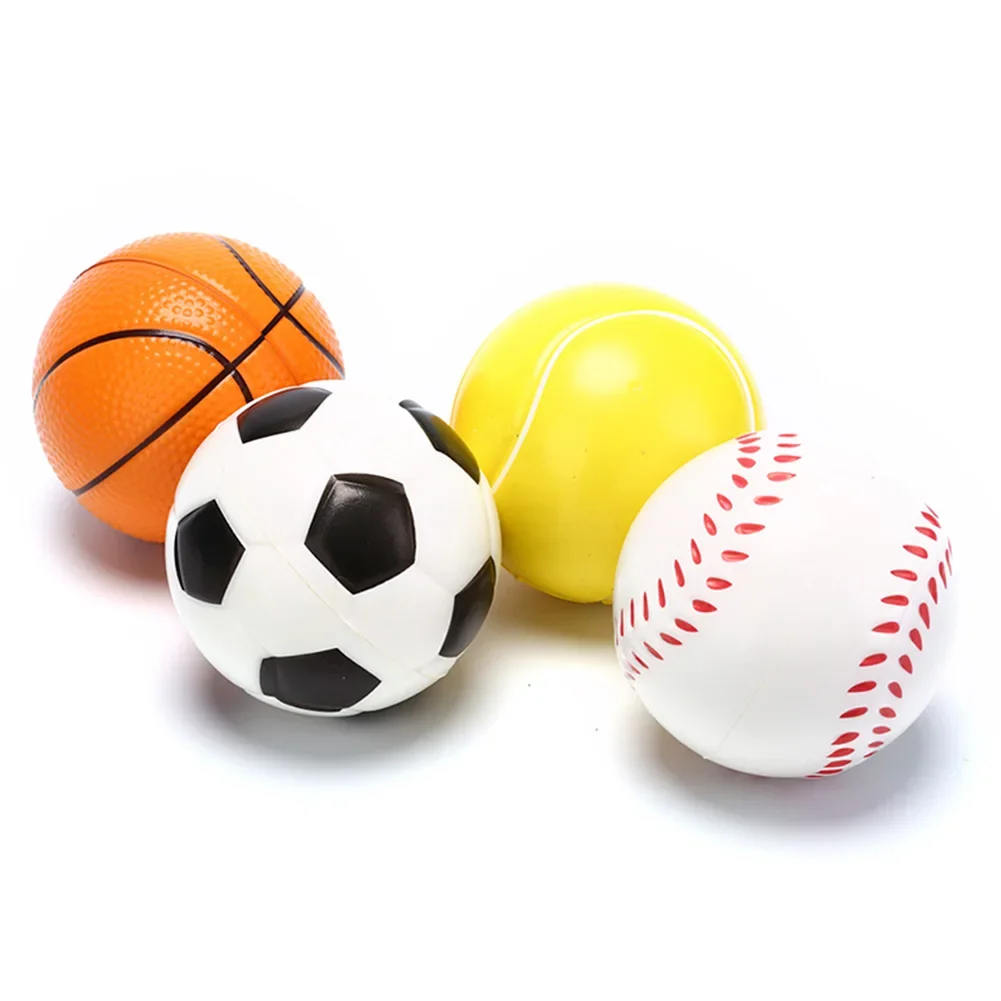 Mini macio futebol basquete beisebol tênis brinquedos 6.3cm espuma de borracha squeeze bolas anti estresse brinquedo bolas futebol mão exercício