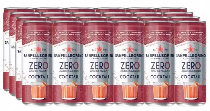 San Pellegrino Cocktail ZERO 330 ML bez cukru Zestaw 24sztuk
