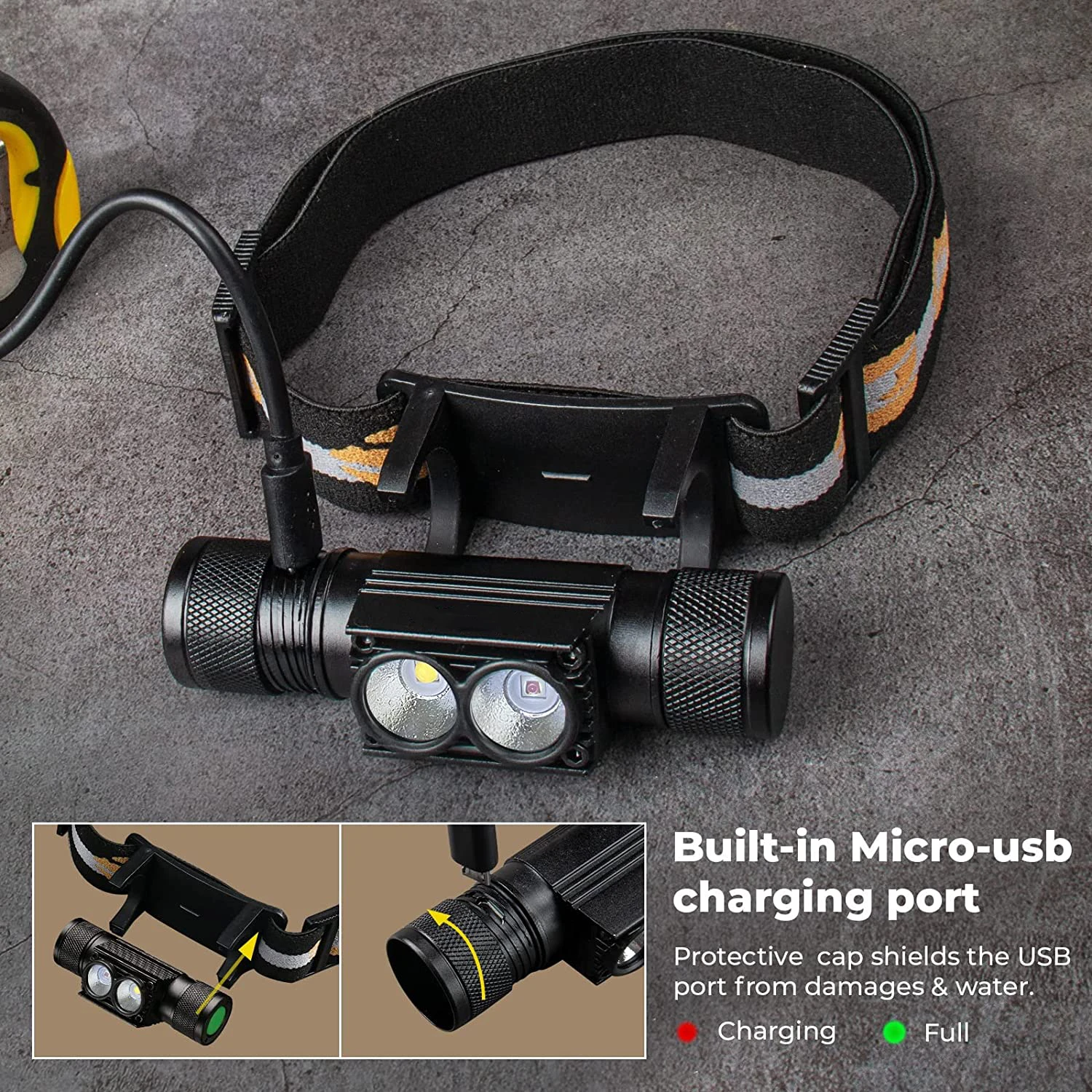 H25LR LED Rechargeable Headlamp USB C with 90 High CRI Bright White Light and 660nm Deep Red Torch
