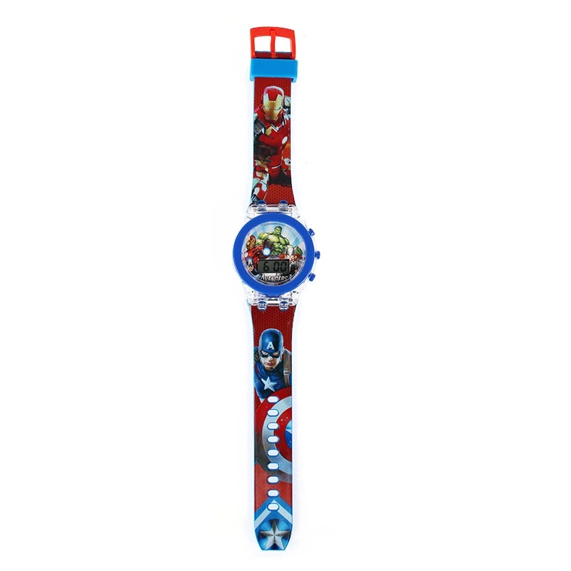Anime Flash Licht Spiderman Kinder Uhren Für Jungen Cartoon Shark Mickey Kinder Uhr Mädchen Student Uhr Geschenke