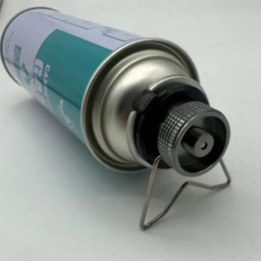 Butane Adapter with Bracket Gas Cartridge Head Conversion Adapter Nozzle Bottle Type Input Screw Type Lindal Valve Output