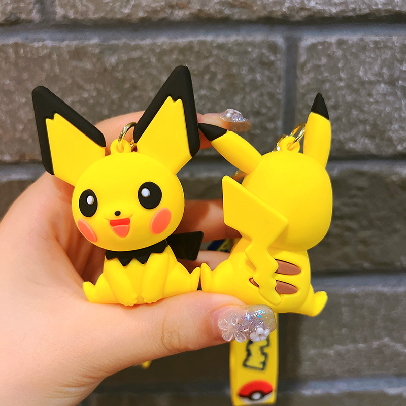 2025 the New Pokemon Keychain Pikachu Koda Duck Pendant Jewelry Figurines Doll Cartoon