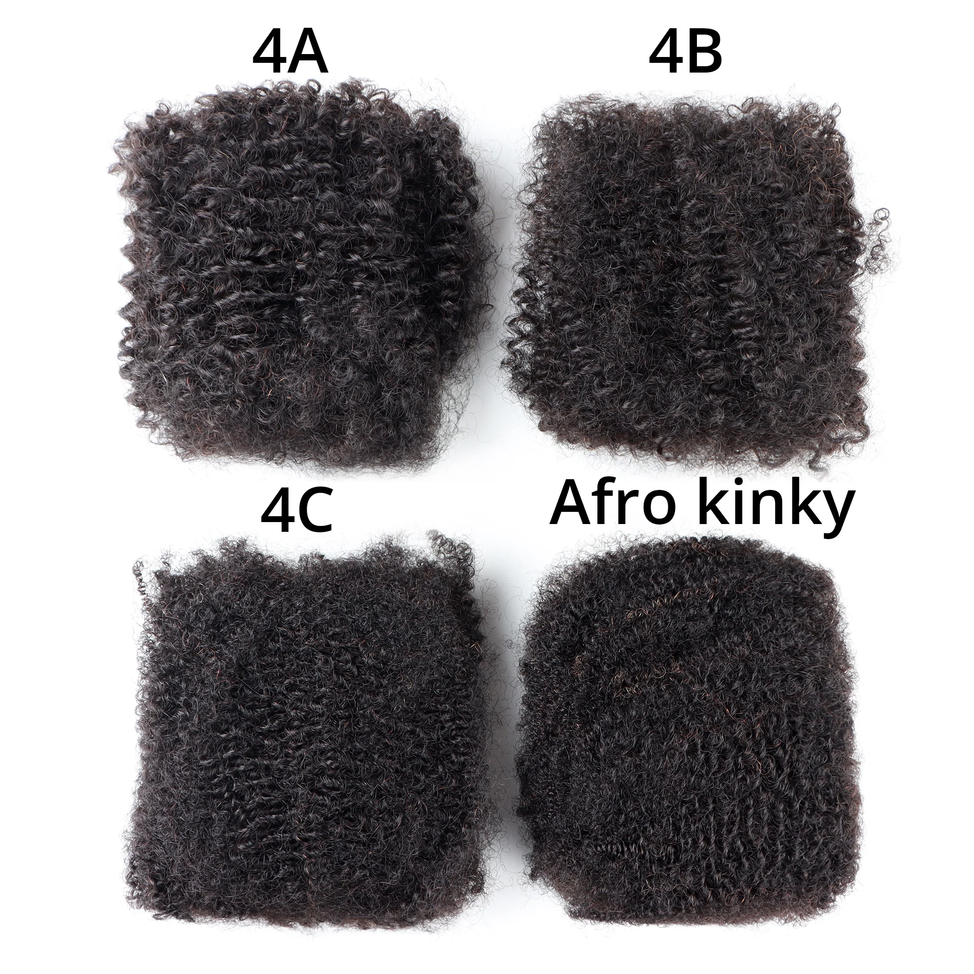 Textura Kinky do cabelo do Afro para trançar, preto natural, macio, 100% humano, 1 bloco, taxa do transporte, 4A, 4B, 4C, 100g