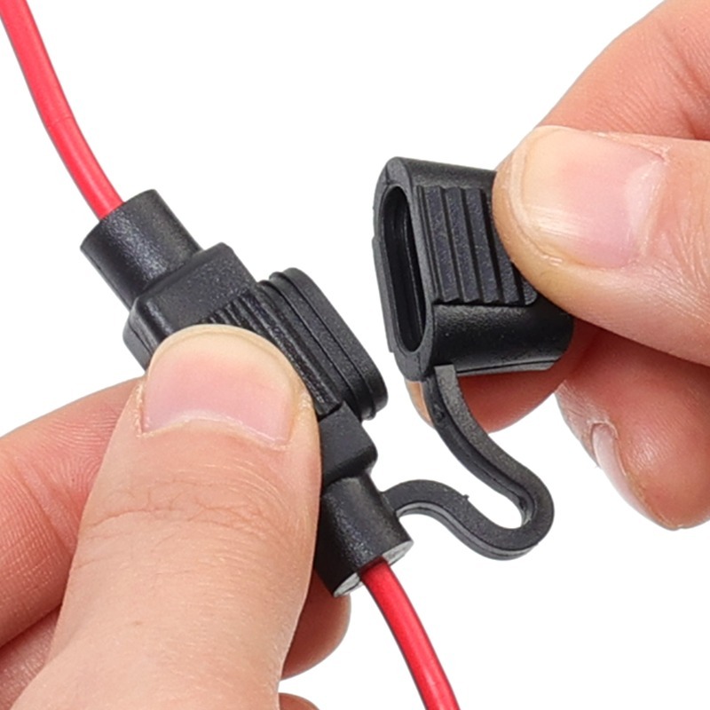20/5pcs Mini Blade Car Fuse Holder Waterproof Fuse Socket in Line Cutoff Switch Adapter Splash-proof Box Fuse Holder 12V 30A