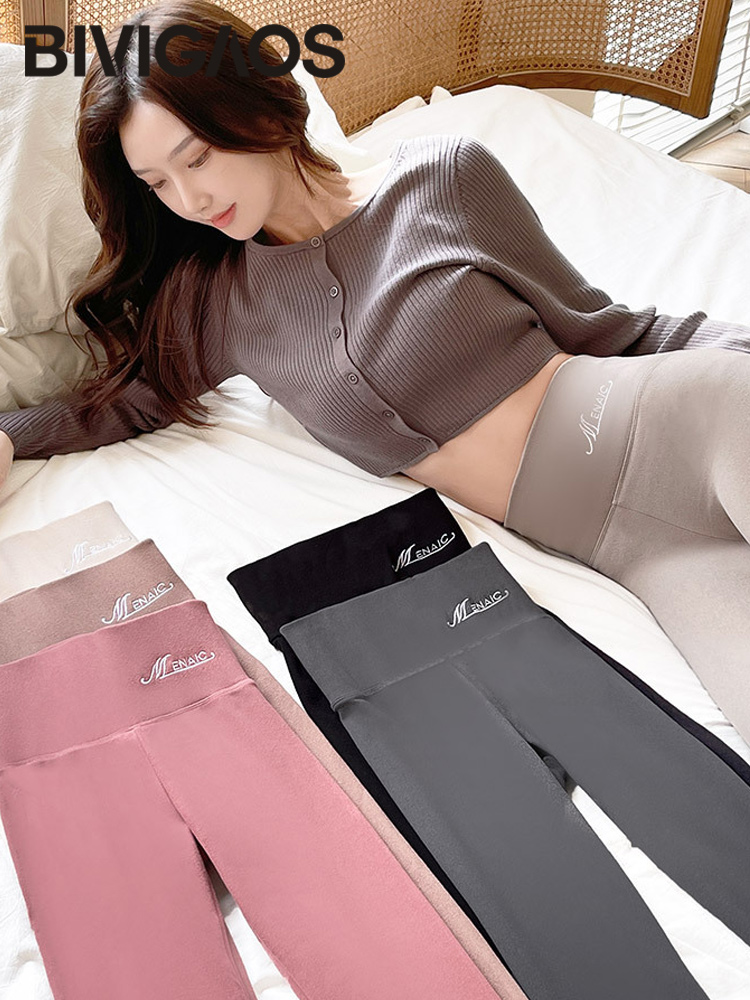 BIVIIncome OS-Leggings longs Johns pour femme, pantalon thermique, double face, DE Velvet, haute commande, auto-chauffant, chaud, hiver, automne