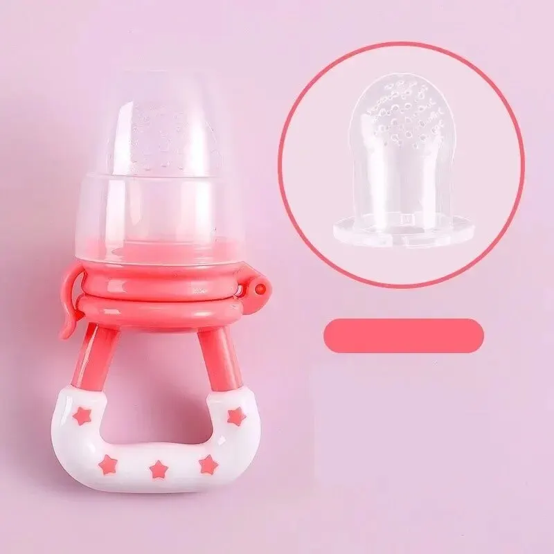 3-delige baby-fruit- en groentebijtring Voedingssupplement Bite Le Silicone Babyvoeding Servies Kerstcadeau