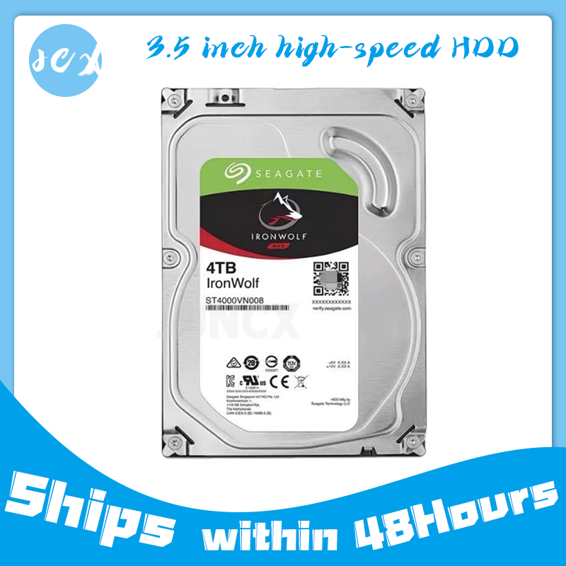 Для Seagate IronWolf 4 ТБ ST4000VN008 Nas Sata 6 ГБ/с 5900 об/мин 64 МБ кэш 3,5-дюймовый внутренний жесткий диск HDD 100% протестировано