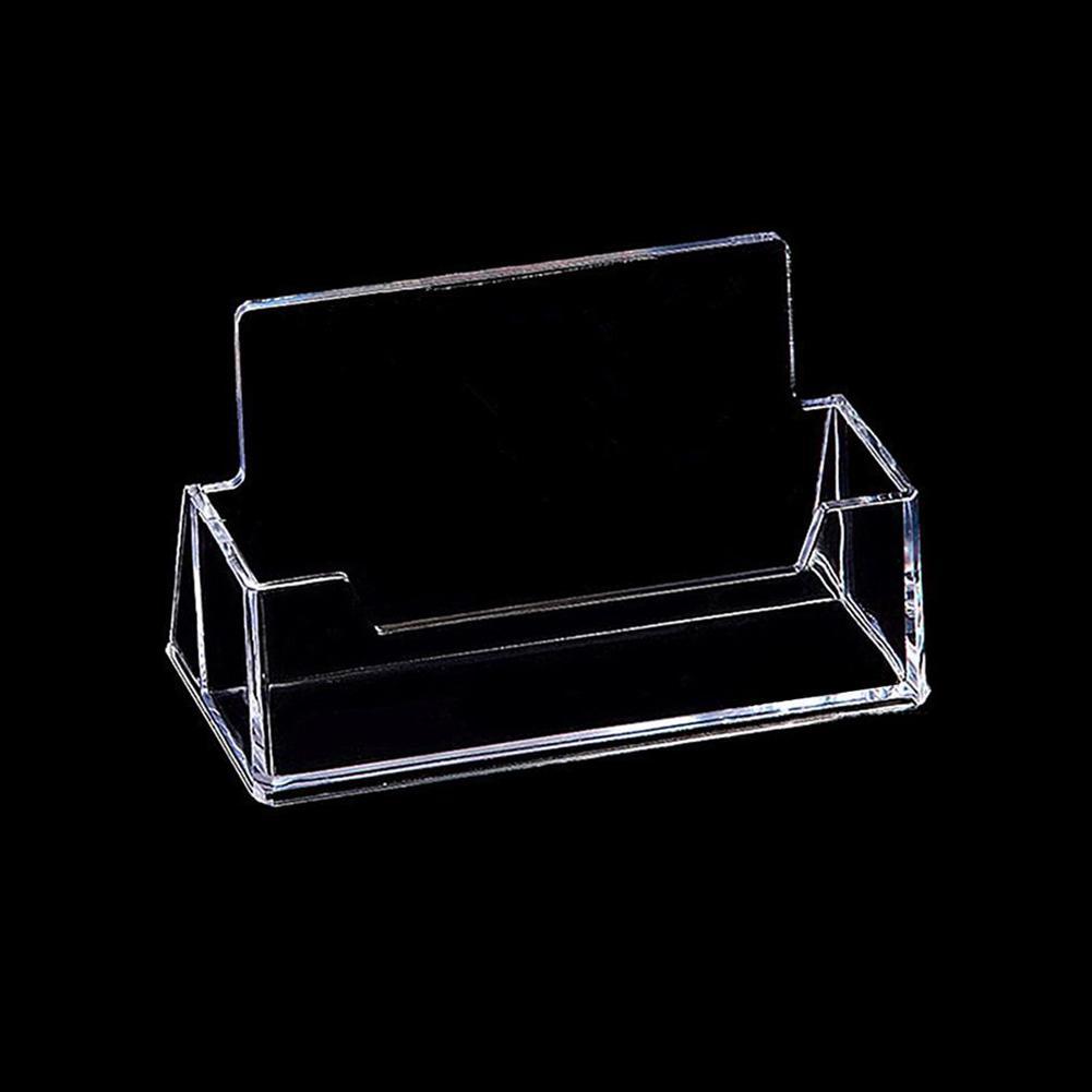 Clear Business Card Holder Organizer Office Desk Display Stand Memo Counter Accessories Tabletop Business Card Holder Case Box