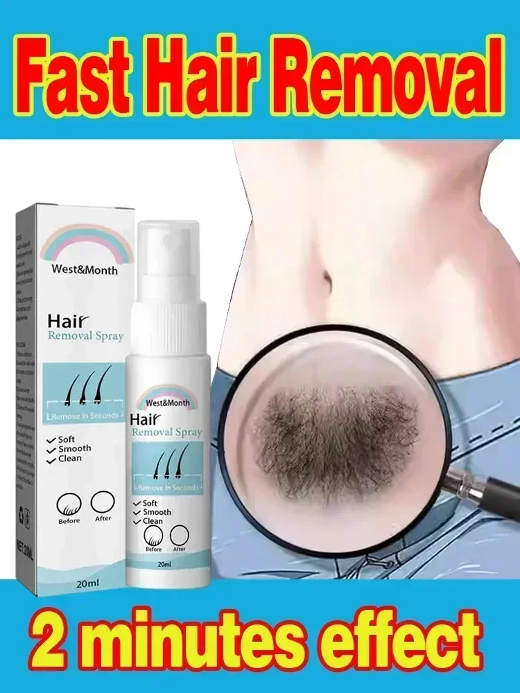 Spray de depilación indoloro, depilación permanente, axilas, piernas, brazos, inhibidor del crecimiento del cabello, crema para el cuidado del cuerpo