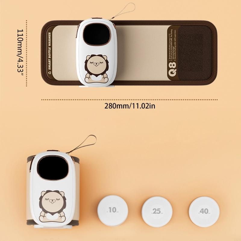 4XFE 充電式バッテリー駆動ボトルミルクウォーマー 忙しい親のためのボトルウォーマー