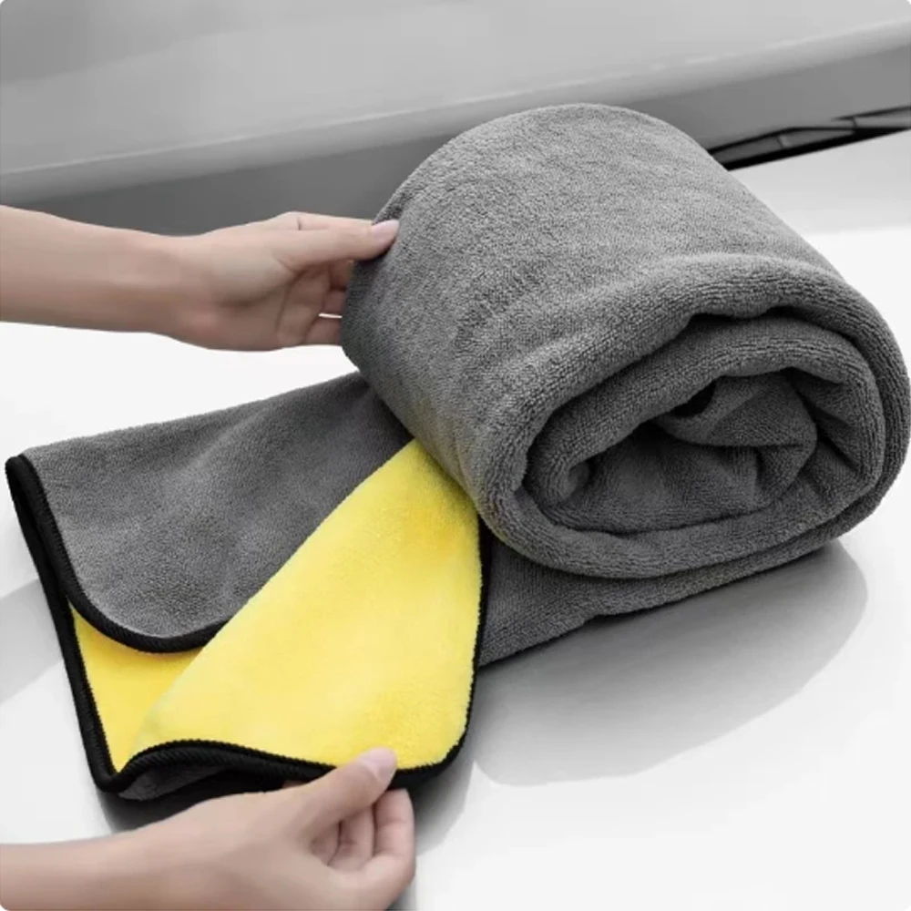 Toalha de lavagem de carro engrossada e absorvente pano de limpeza especial de veludo coral para toalhas de lavagem de carro, toalha de lavagem de carro de secagem rápida