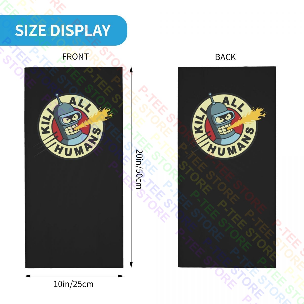 ฆ่ามนุษย์ Bender หุ่นยนต์เบียร์ภาพยนตร์โปสเตอร์ศิลปะ Uk คอ Gaiter ผ้าพันคอผ้าพันคอผ้าพันคอหน้ากากปิดหน้าง่าย