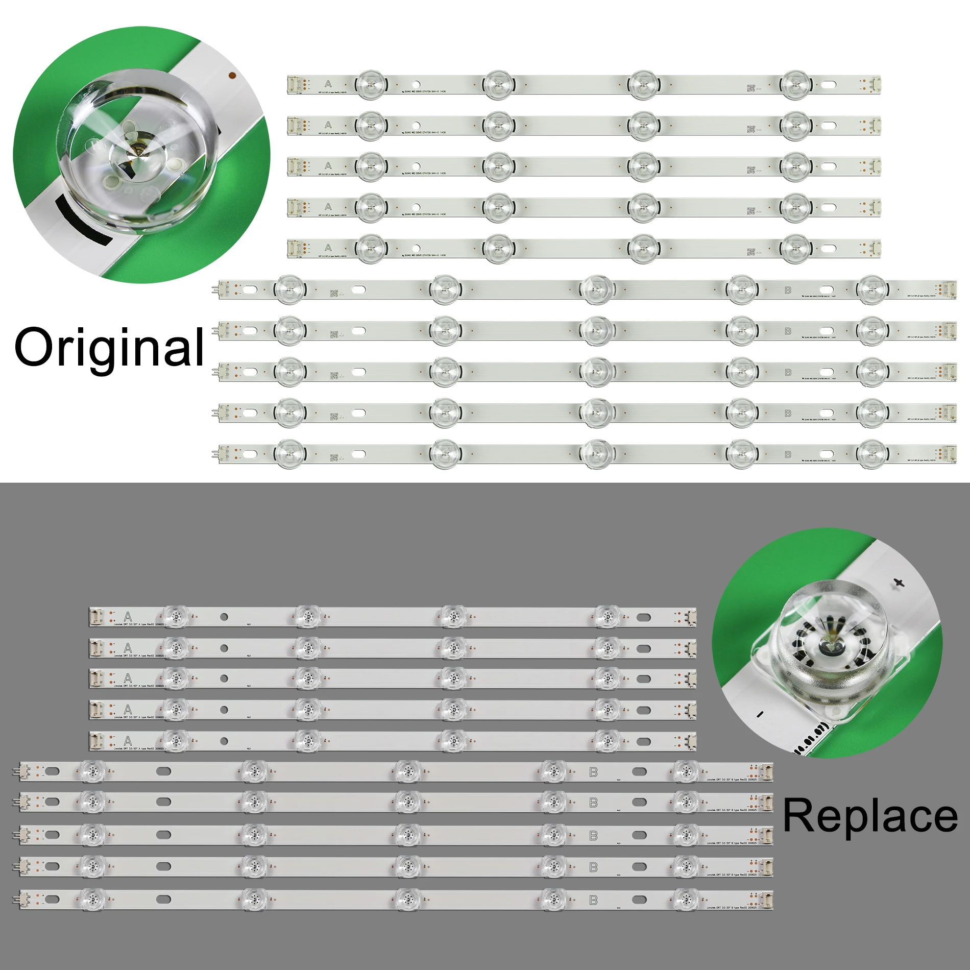 Pasek matryca LED 50 lf5610 50 lf652v 50 lb620v 50 lb630v 50 lb630v 50 lb585v 50 lf561v 50 lb5800 LC500DUH FG NC500DUN-VXBP2 50 lf580v
