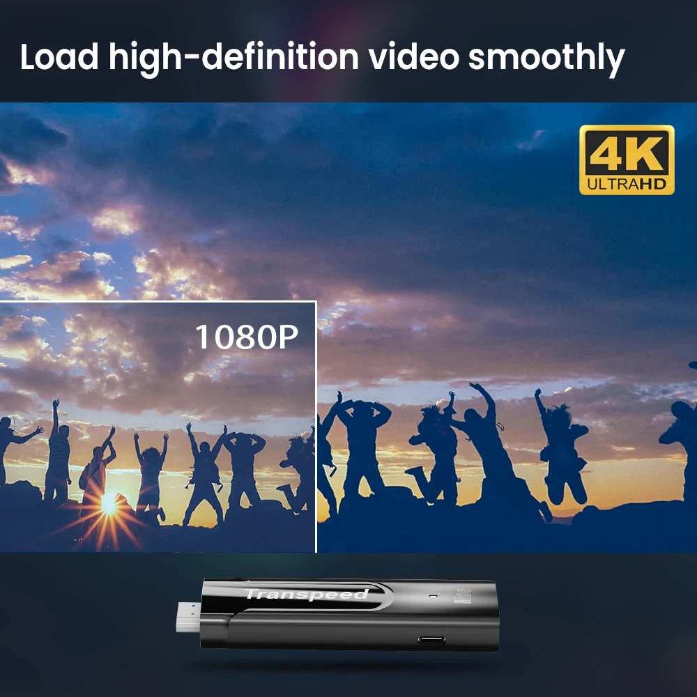 Transpeed-TV Stick con aplicaciones de TV, Amlogic S905Y4 ATV, Android 11, Wifi Dual, cuatro núcleos, 4K, 3D, BT5.0, con asistente de voz, reproductor DDR4 de 2GB