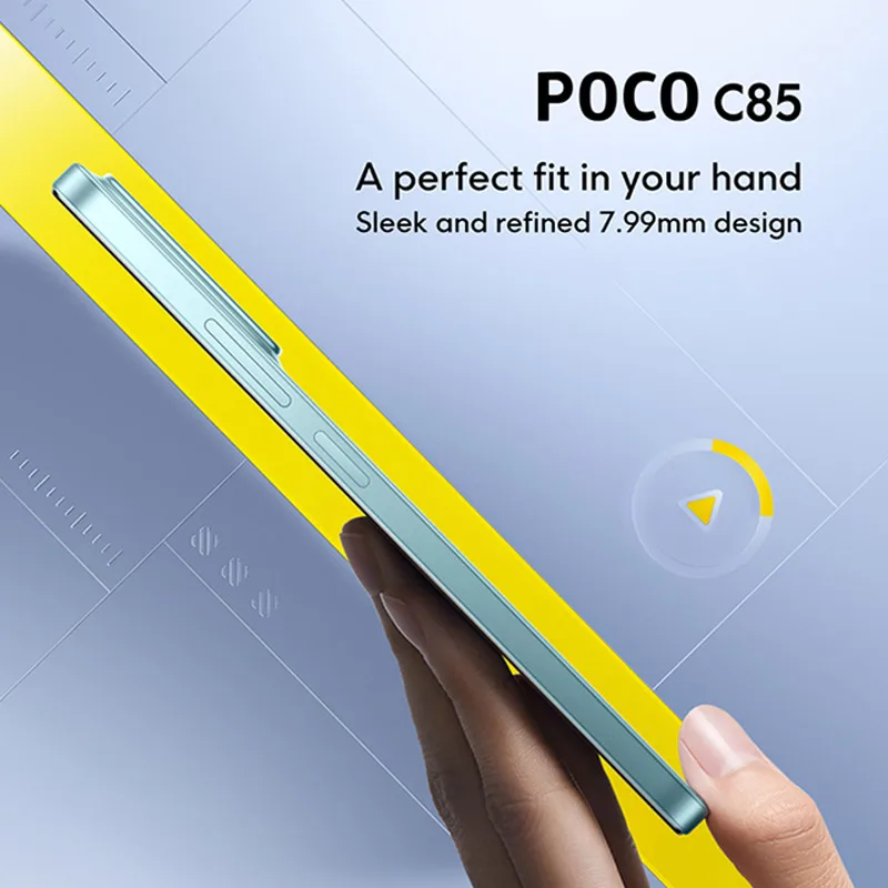 Новейший мобильный телефон POCO C85, глобальная версия, NFC 128/256 ГБ, MTK Helio G81, аккумулятор Ultra 6000 мАч, дисплей 6,9 дюйма, камера 50 МП