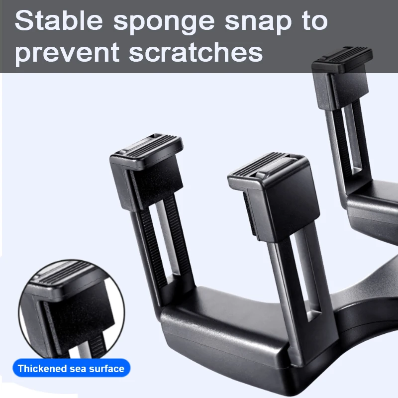 ที่วางโทรศัพท์กระจกมองหลังสําหรับรถยนต์ปรับการหมุนฟรีโทรศัพท์ Mount Stable Gripper สมาร์ทโฟนวงเล็บนําทาง