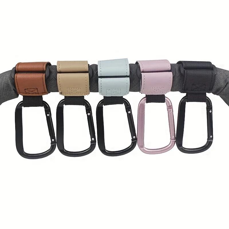 Clipe universal de ganchos para carrinho de bebê – acessório de suspensão resistente para sacos de fraldas, compatível com carrinhos de compras/assentos de carro