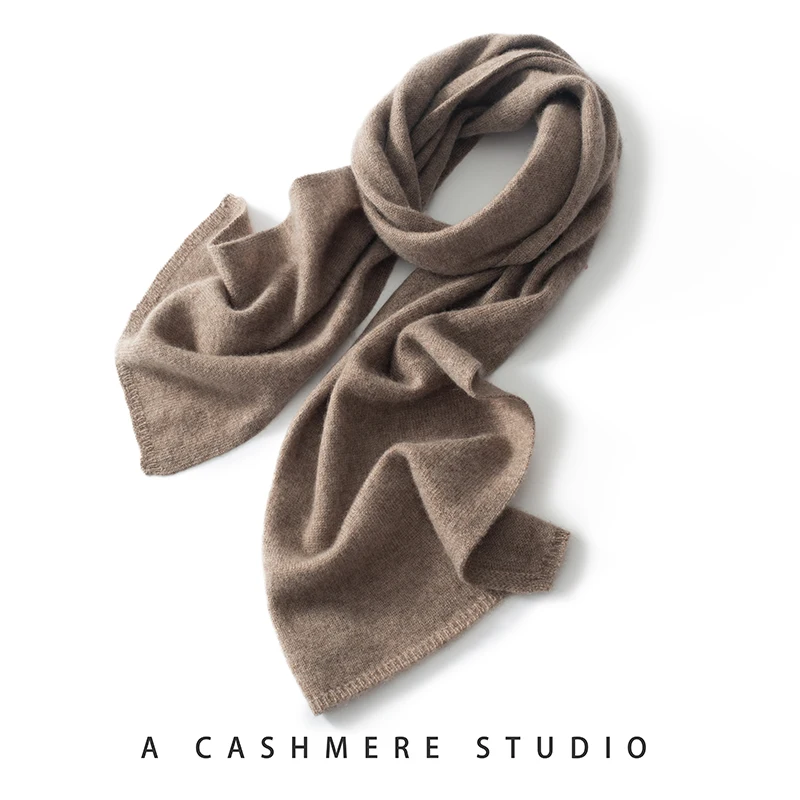 100% de invierno para mujer, bufanda tejida de Cachemira, chal, Poncho liso, bufanda informal de moda versátil, bufandas de alta calidad para mujer 2024