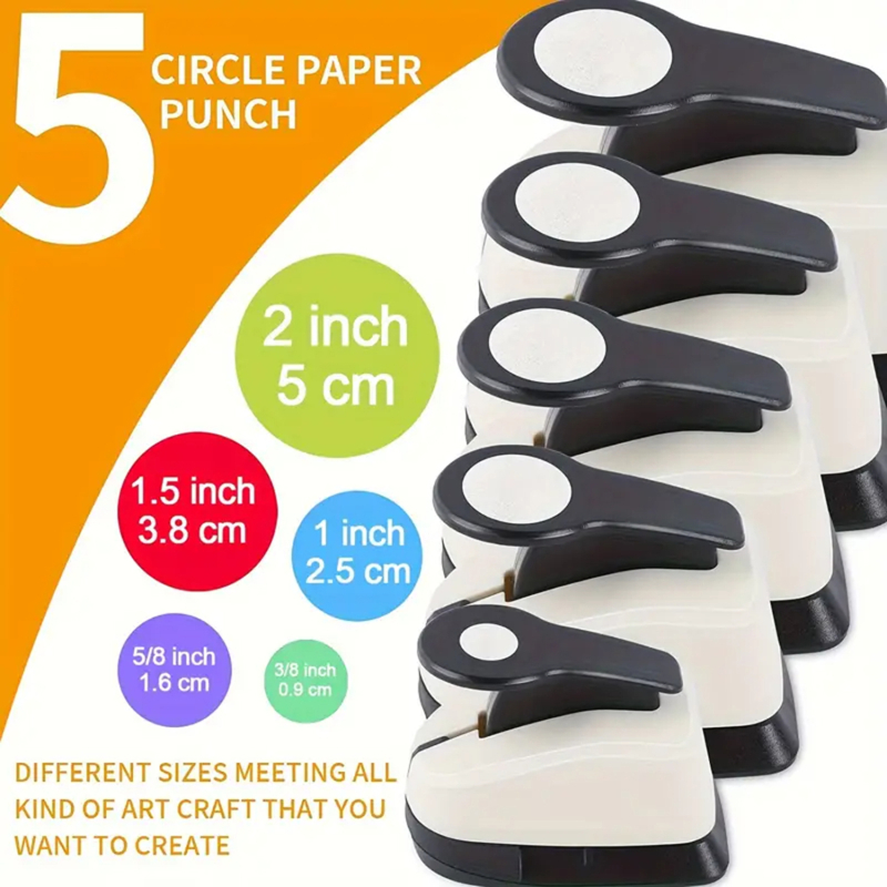 Perforadora Circular de varios tamaños, diseño que ahorra trabajo, perforadora de aleación ABS, cortador de papel DIY, nuevo