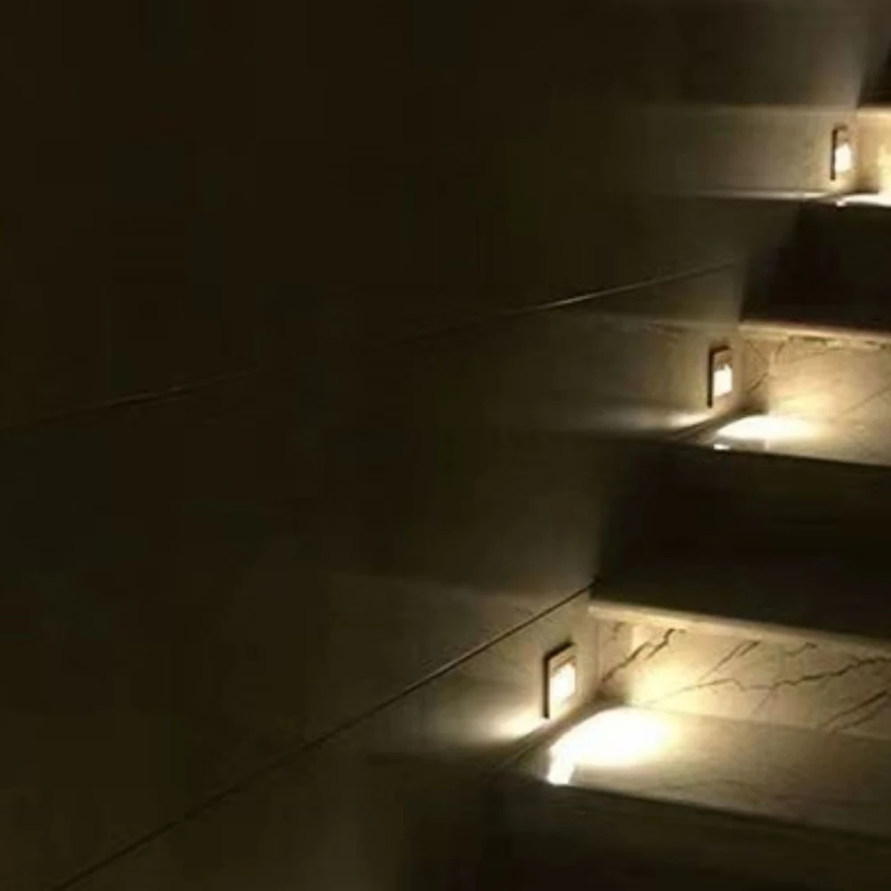 Lámpara de pared Led empotrada, interruptor para controlar la caja de la escalera, AC180-220V, lámpara de paso, iluminación del pasillo, iluminación de pared interior