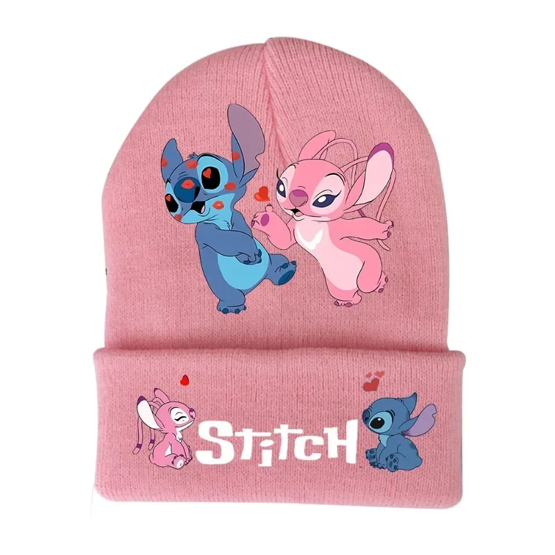 Gorra de punto de Disney, gorros tejidos acrílicos de lana, gorros de dibujos animados de Anime para niños, gorros elásticos para Otoño e Invierno, gorro, regalo de cumpleaños