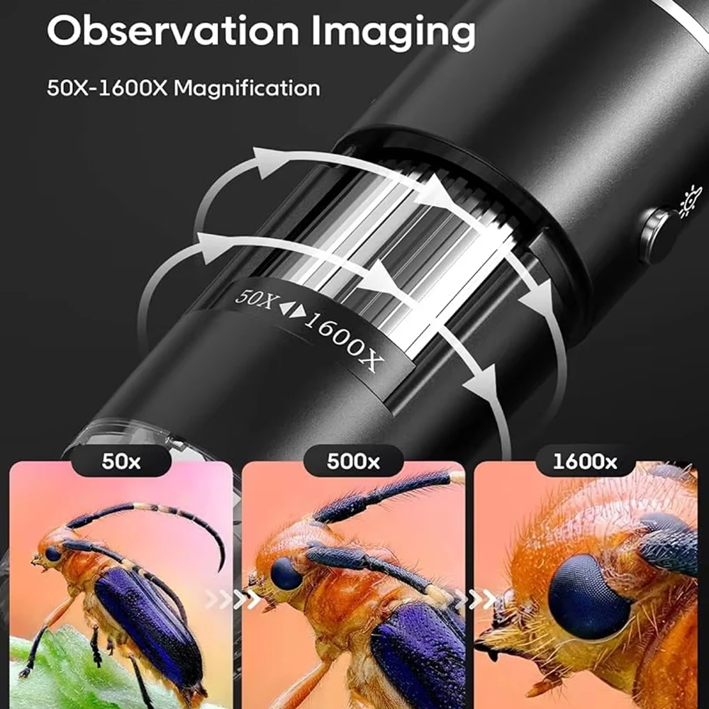 1600X 1000X 500X Digitale Mikroskop Kamera Typ C USB Tragbare Elektronische Mikroskop Für Löten Lupe Handy Reparaturen
