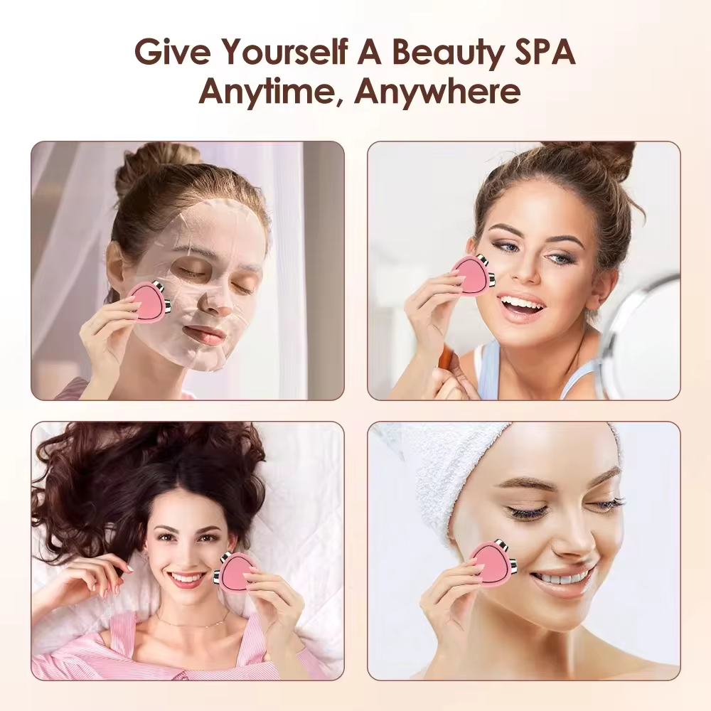 Mini Micro-Elektrisches Gesichtsschönheitsinstrument Tragbare Dual-Head-Massage Hautpflege Dünnes Kinn V Gesicht Straffendes Gesichtsmassagegerät