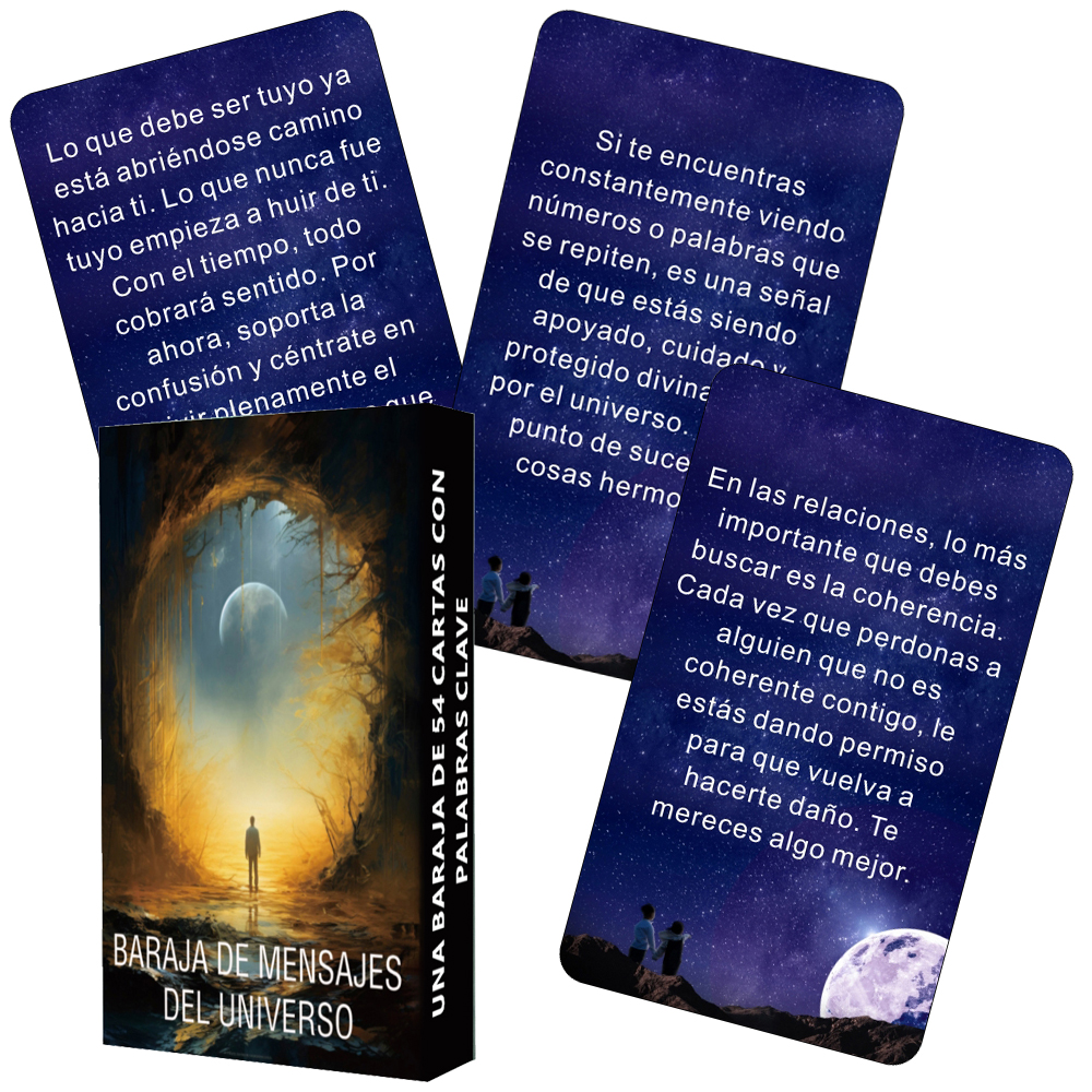 Baraja de Tarot español, cartas de oráculo del universo, Tarot con palabras clave, cartas de mensajes de espíritu, cartas de taro de 12x7cm, juguetes para contar fortuna