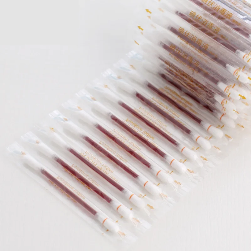 子供と大人のための使い捨ての緊急綿スティック,スパルスフリースワブ,医療検査ツール,50個