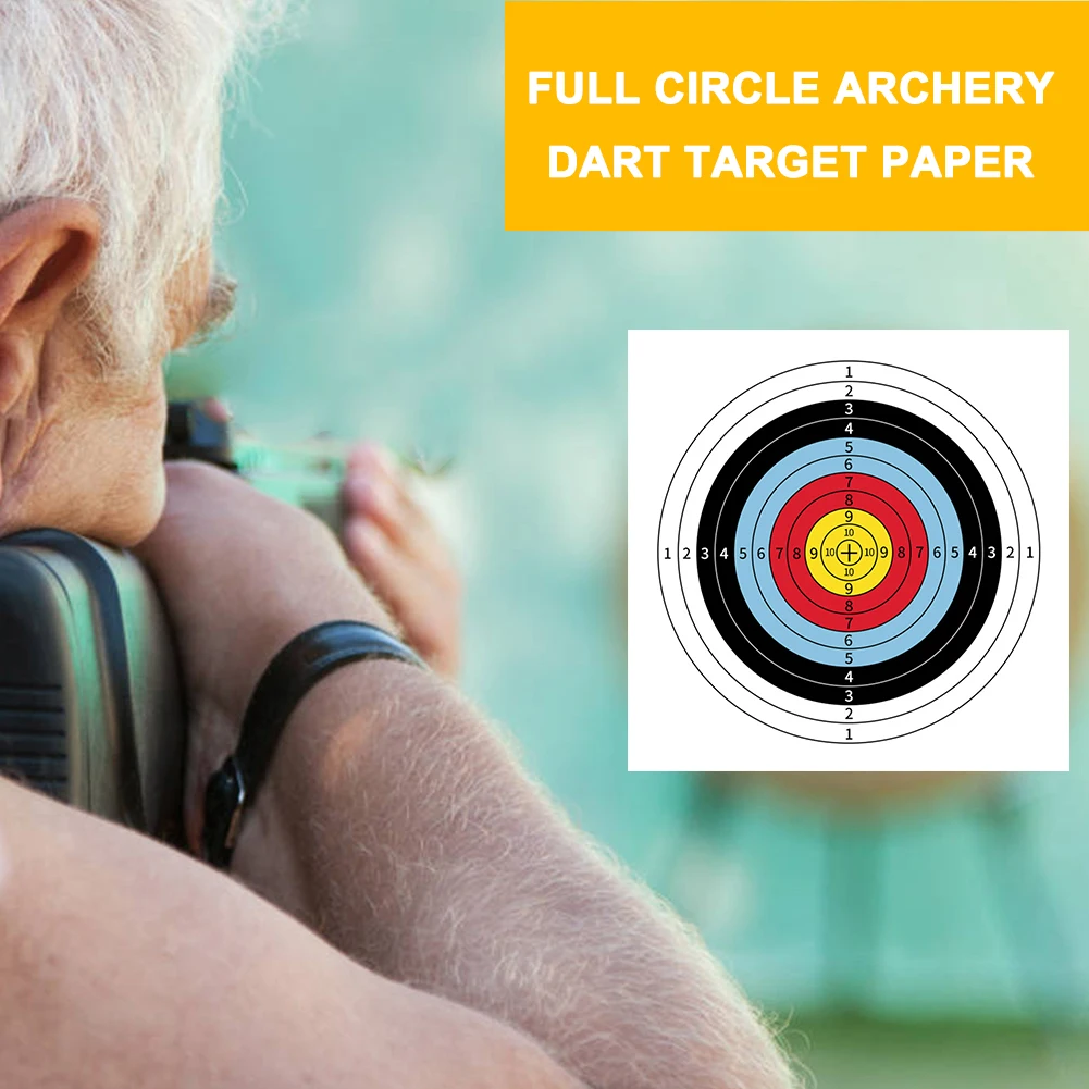 10/50Pc 40x40 ซม.กระดาษยิงช่วงเป้าหมาย Bullseye ยิงธนูการฝึกอบรม Bow Arrow ลูกดอกกระดาษการล่าสัตว์อุปกรณ์เสริม
