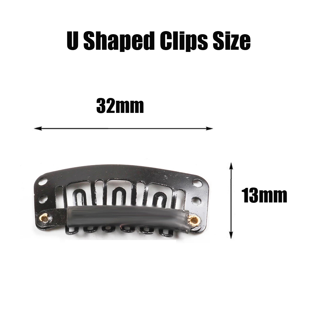 6歯のかつらの形をしたヘアクリップ,20ピース/ロット金属クリップ,ヘアクリップ,ヘアエクステンション