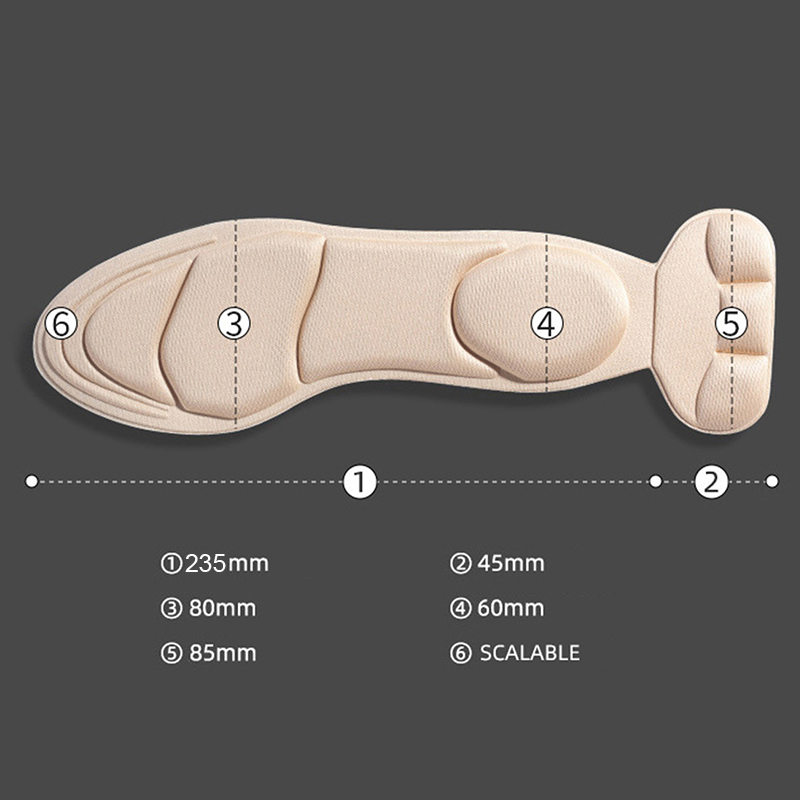 Palmilhas de espuma de memória mulheres sapatos de salto alto palmilhas antiderrapante cutable palmilha conforto respirável proteção do calcanhar massagem sapato almofadas