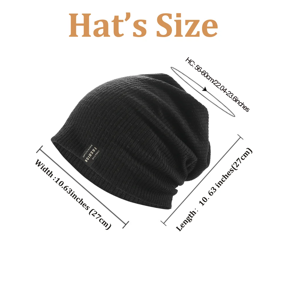2 unid/set de gorro tejido para hombre, gorro de felpa cálido, Color sólido, estilo informal para otoño e invierno de 2025, necesario cálido para exteriores