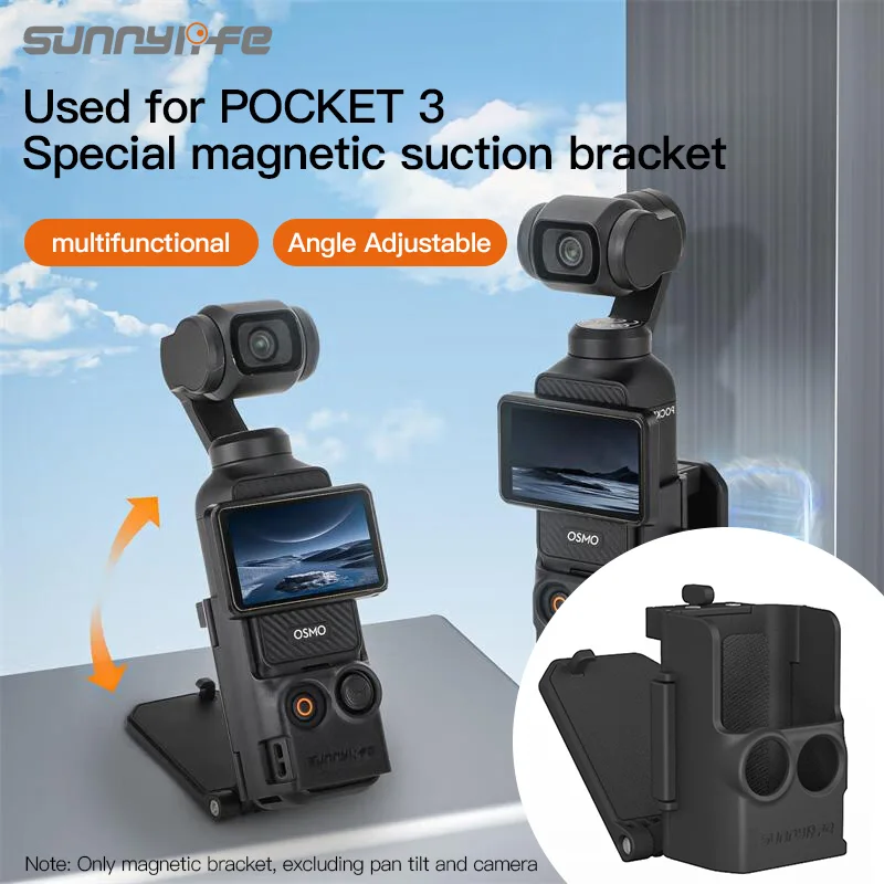 Sunnylife For DJI Osmo Pocket 3 Multifunctional Magnetic Mount Adjustable Bracket Base For Pocket 3 Camera Accessories