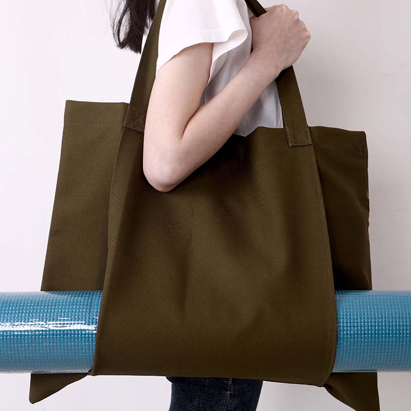Bolsa duradera para esterilla de yoga de algodón y lona.
