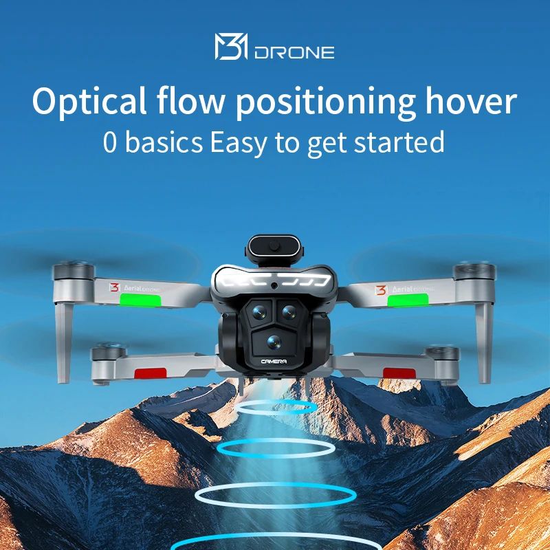 2025 Novos drones M3 GPS 8K profissionais HD 360 °   Câmeras duplas 5G WIFI motores sem escova para evitar obstáculos brinquedos quadricópteros dobráveis