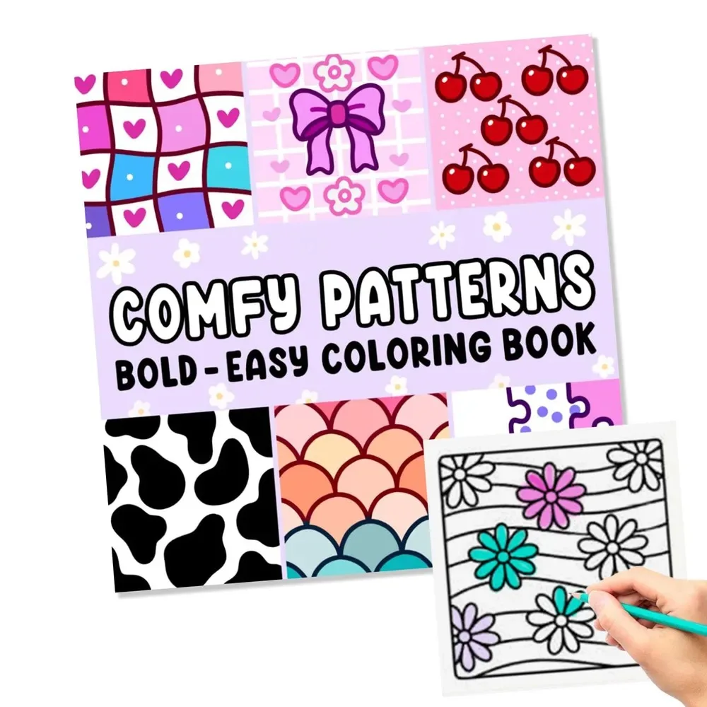 Patrones cómodos: libro para colorear para la relajación con un bonito patrón acogedor y un bolsillo de mandala