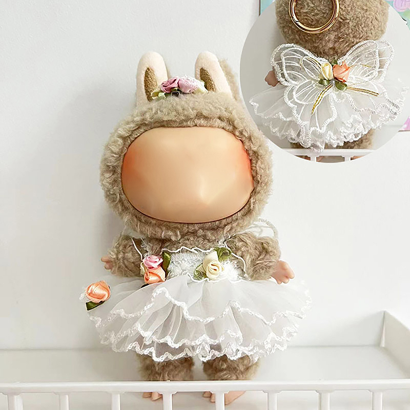 かわいいミニぬいぐるみの服衣装のみの衣類アクセサリー 17 センチメートル Labubu 人形セーターパーカー服 DIY キッズギフト