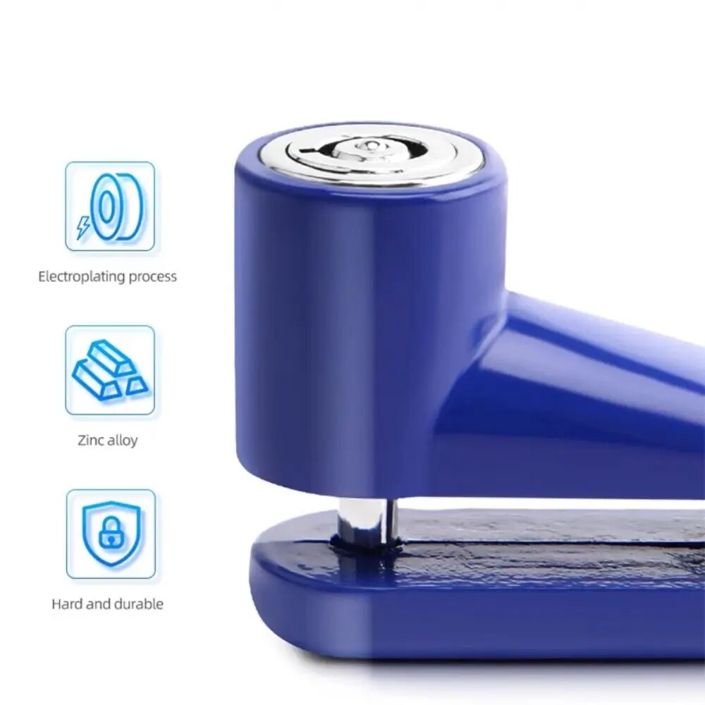 Bloqueio De Freio De Disco De Roda Anti-Roubo Motocicleta, Bloqueio De Disco De Segurança, Cadeado De Bicicleta De Montanha Road Com Chaves