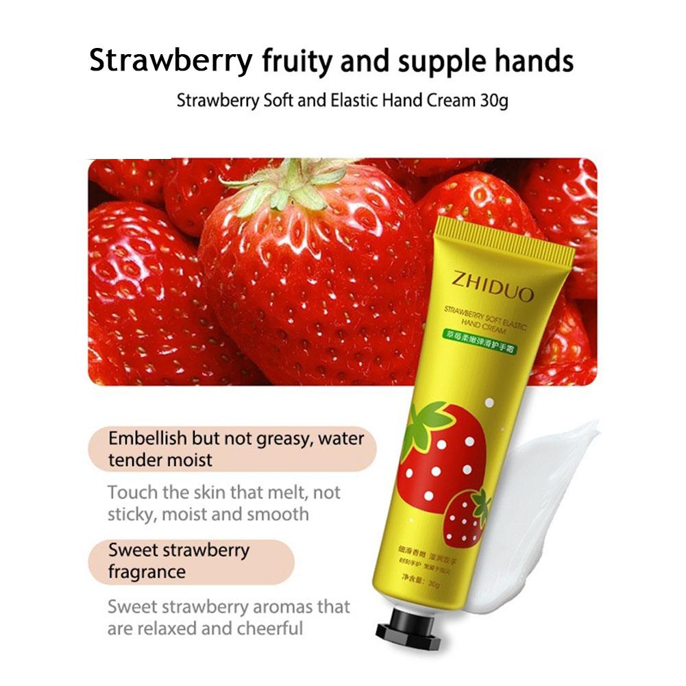 Crema de manos con fragancia de flores para el cuidado de las manos, crema hidratante de esencia vegetal, Color aleatorio, 30g, 1 unidad