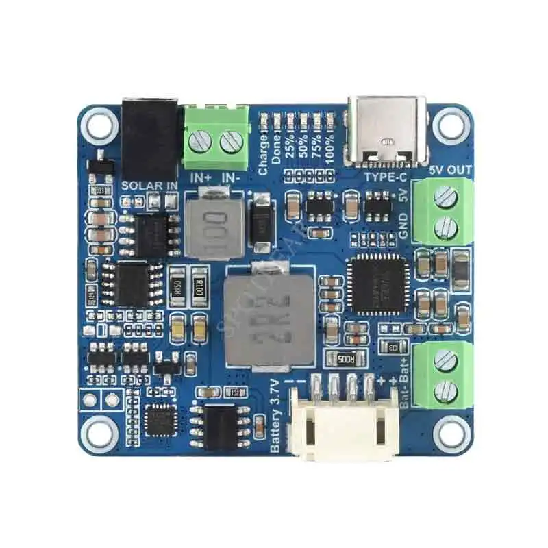 Модуль управления солнечной энергопотреблением Raspberry Pi D для Arduino/Jetson для зарядки литиевой батареи с выходом 5V3A для солнечной панели 6 ~ 24 В