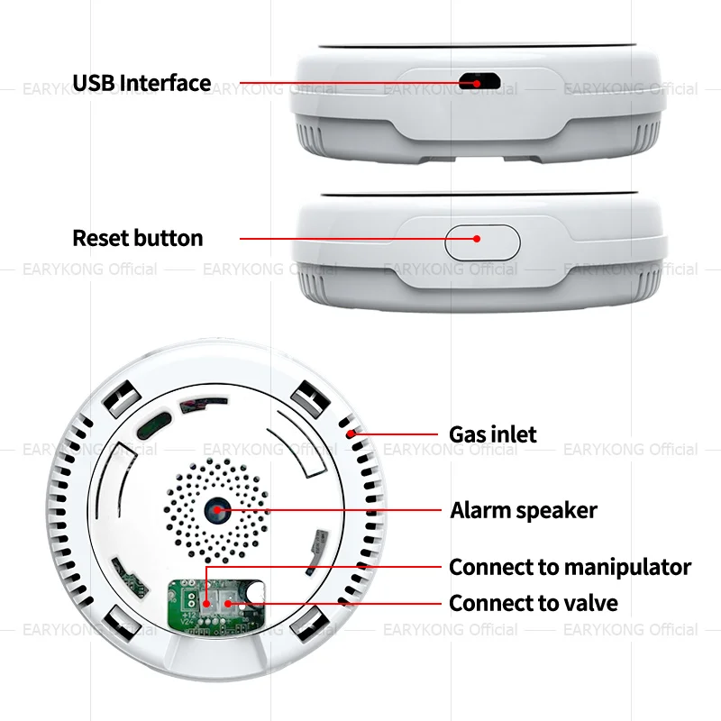 Tuya-WiFi Detector De Vazamento De Gás, Alarme De Gás Combustível, Tela Colorida, Temperatura De Exibição, Smart Life APP, Cozinha, Villa, Armazém