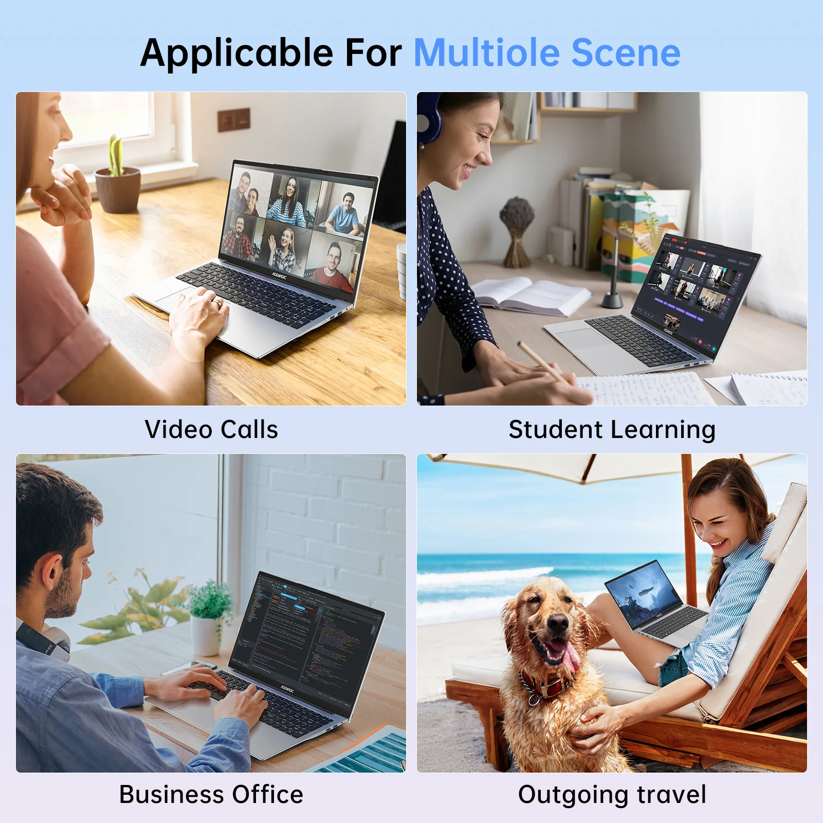ACEMAGIC AX17, portatile ultrasottile da 17,3" con processore Intel N95, 6000 mAh, 16 GB di RAM LPDDR4, 512 GB di ROM, Windows 11, BT5.2, Wi-Fi 6.