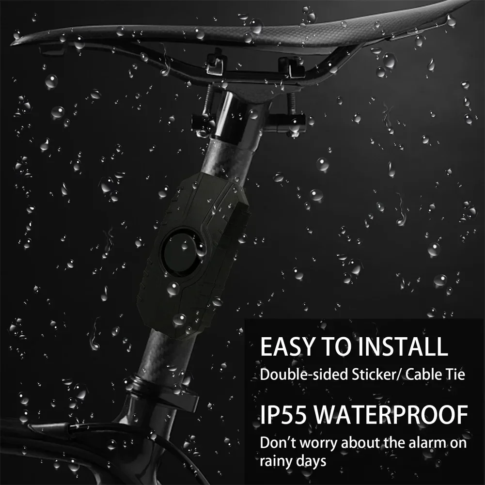 Alarme de vibração de bicicleta sem fio, carga usb, à prova d'água, motocicleta, bicicleta elétrica, controle remoto, sensor de segurança anti-perda
