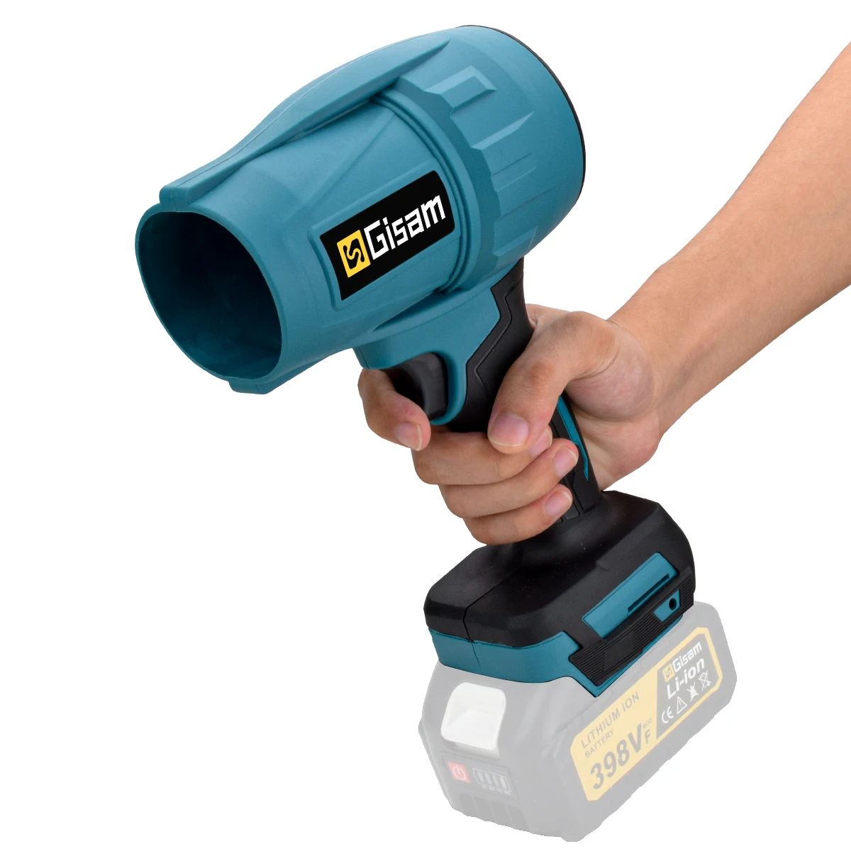 Gisam Brushless Electric Blower Turbo Jet Fan 200M/S Violent Air Gun Handheld Snow Leaf Dust Blowing Tool for Makita 18V Battery