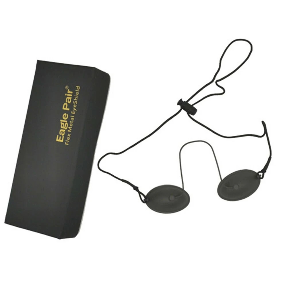 190nm-14000nm IPL レーザー光子金属アイシールド保護眼帯ステンレス鋼ゴーグル OD7 + CE 美容クライアントアイプロテクト