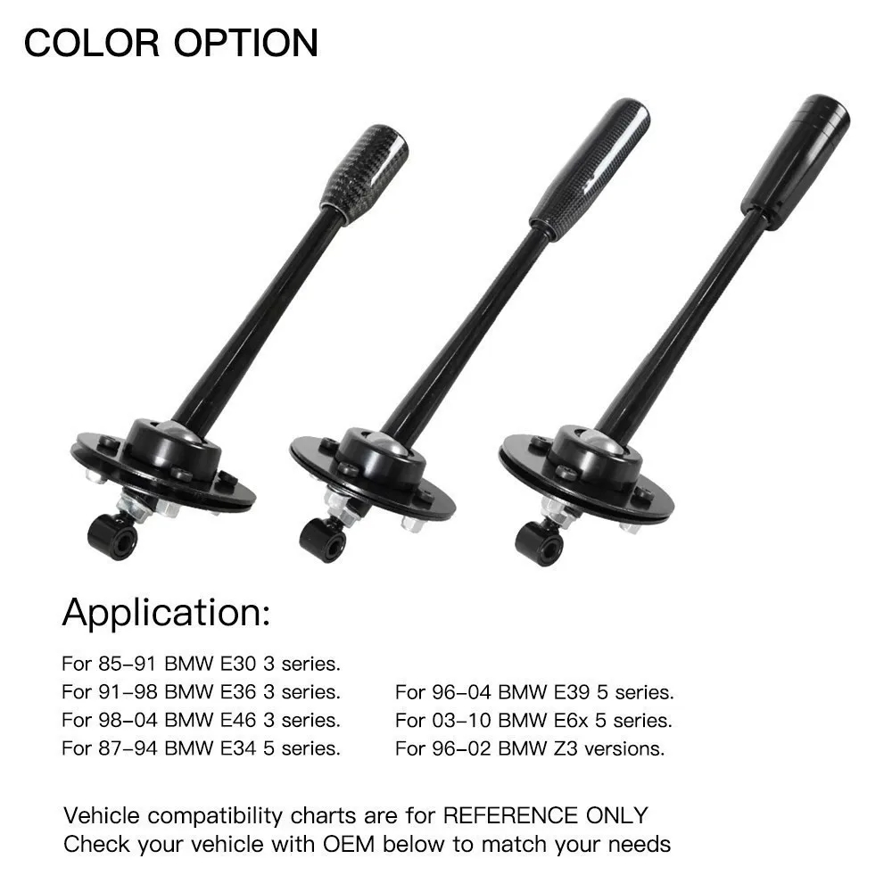 265 ミリメートル調整可能なスローショートシフターレバーギアノブ BMW 85-10 E30 E36 E46 E34 E39 Z3 SK-1001