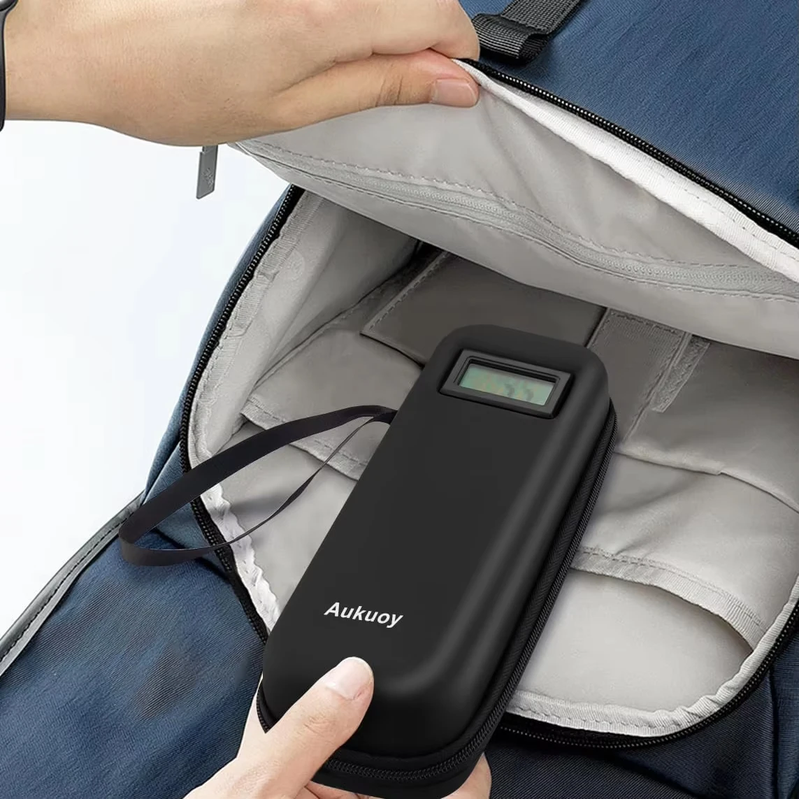 Insulin Cooler Travel Case with Thermometer Display Medication Diabetic Cooler Refrigerated Medicine Organizer Bag with Ice Pack