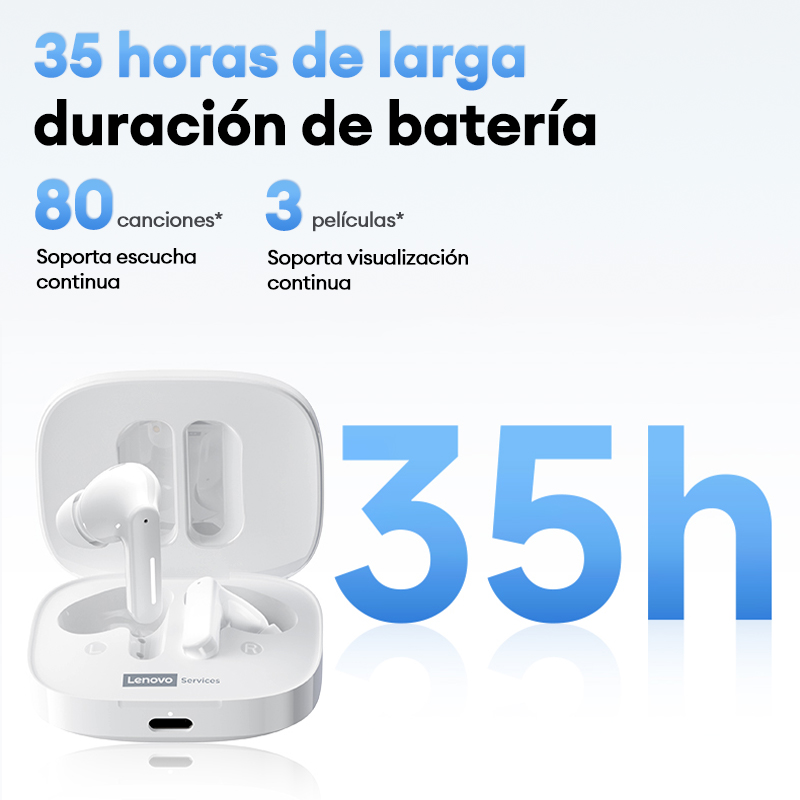 Nuevo Lenovo LE209 auricular inalámbrico Bluetooth ANC reducción de ruido música HiFi auriculares Bluetooth 30H duración de la batería auriculares para juegos