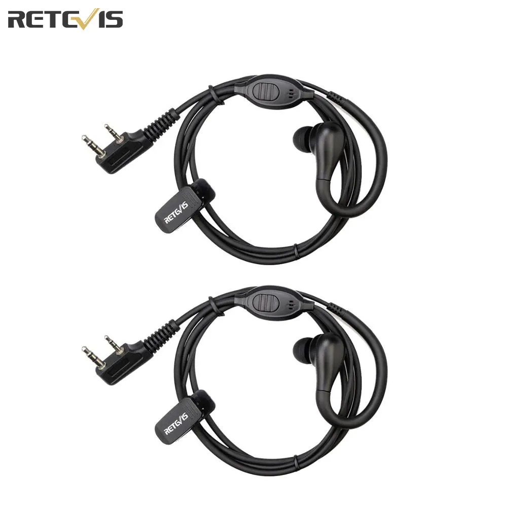 Retevis EEK007 2Pin Ohrbügel Hörer Walkie Talkie Kopfhörer Für Retevis RB618 H777 RT622 Zwei Weg Radio Für Kenwood/Baofeng